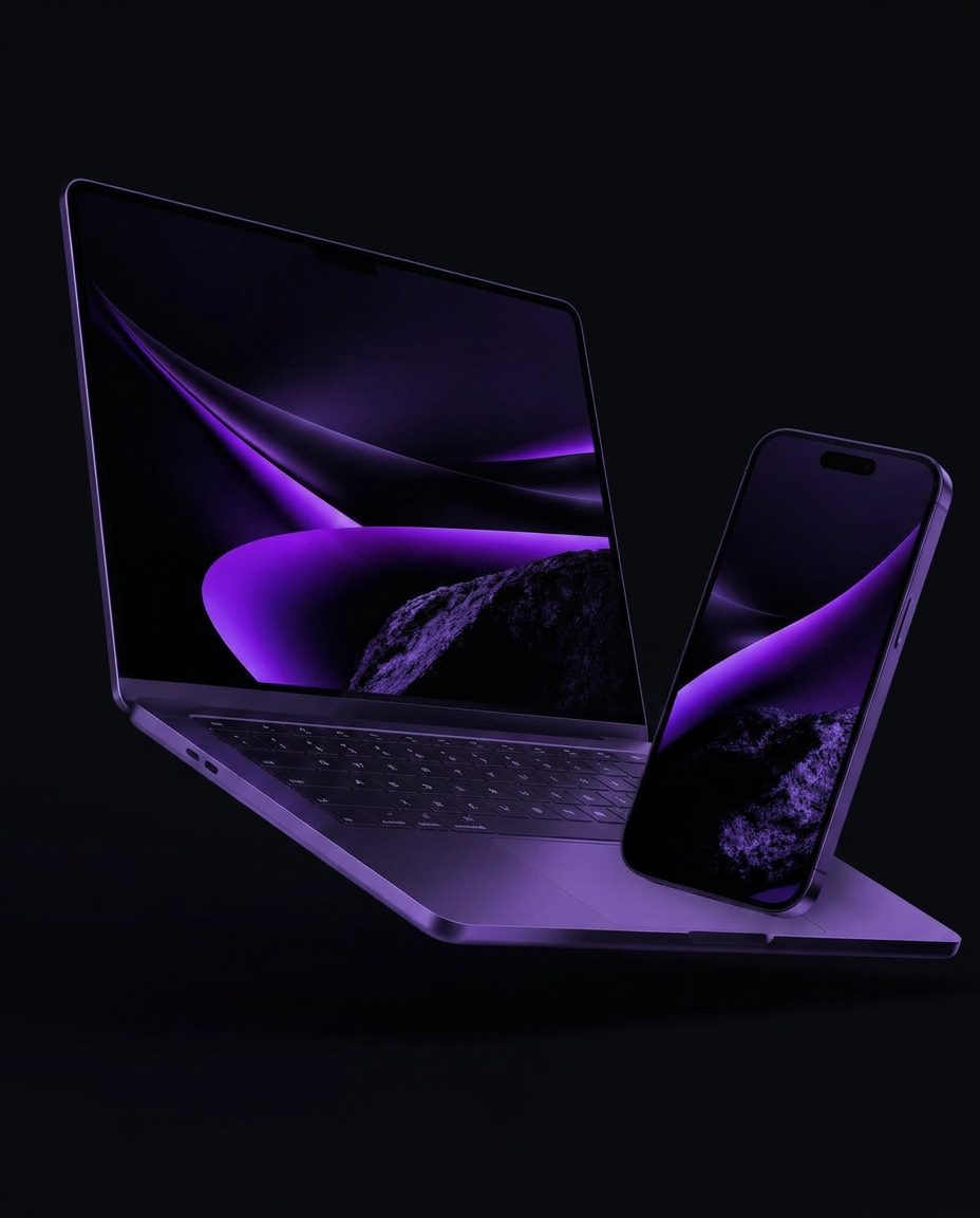 Notebook e celular exibindo uma estrutura digital criada pela Resultva